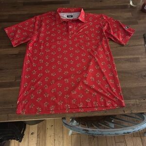 Stylish PGA Tour Red Men's Polo Shirt